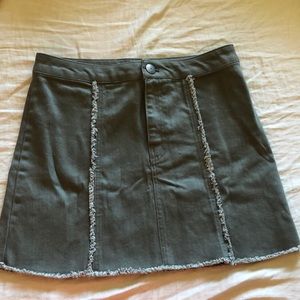 Olive Color jean skirt! Size 26.. only wore once.